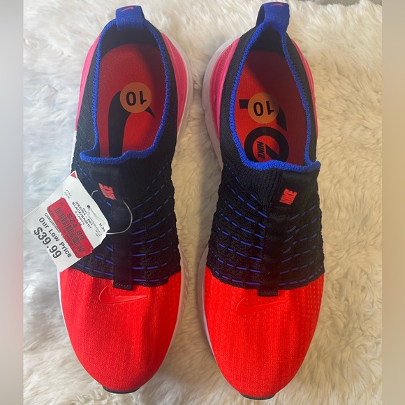 Nike React Phantom Run Flyknit 2 Black Bright Crimson Women’s Size 10 - Picture 4 of 15